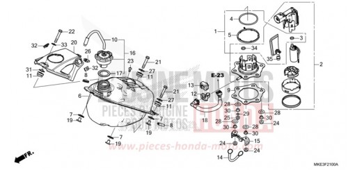 KRAFTSTOFFTANK (CRF450R) CRF450RH de 2017